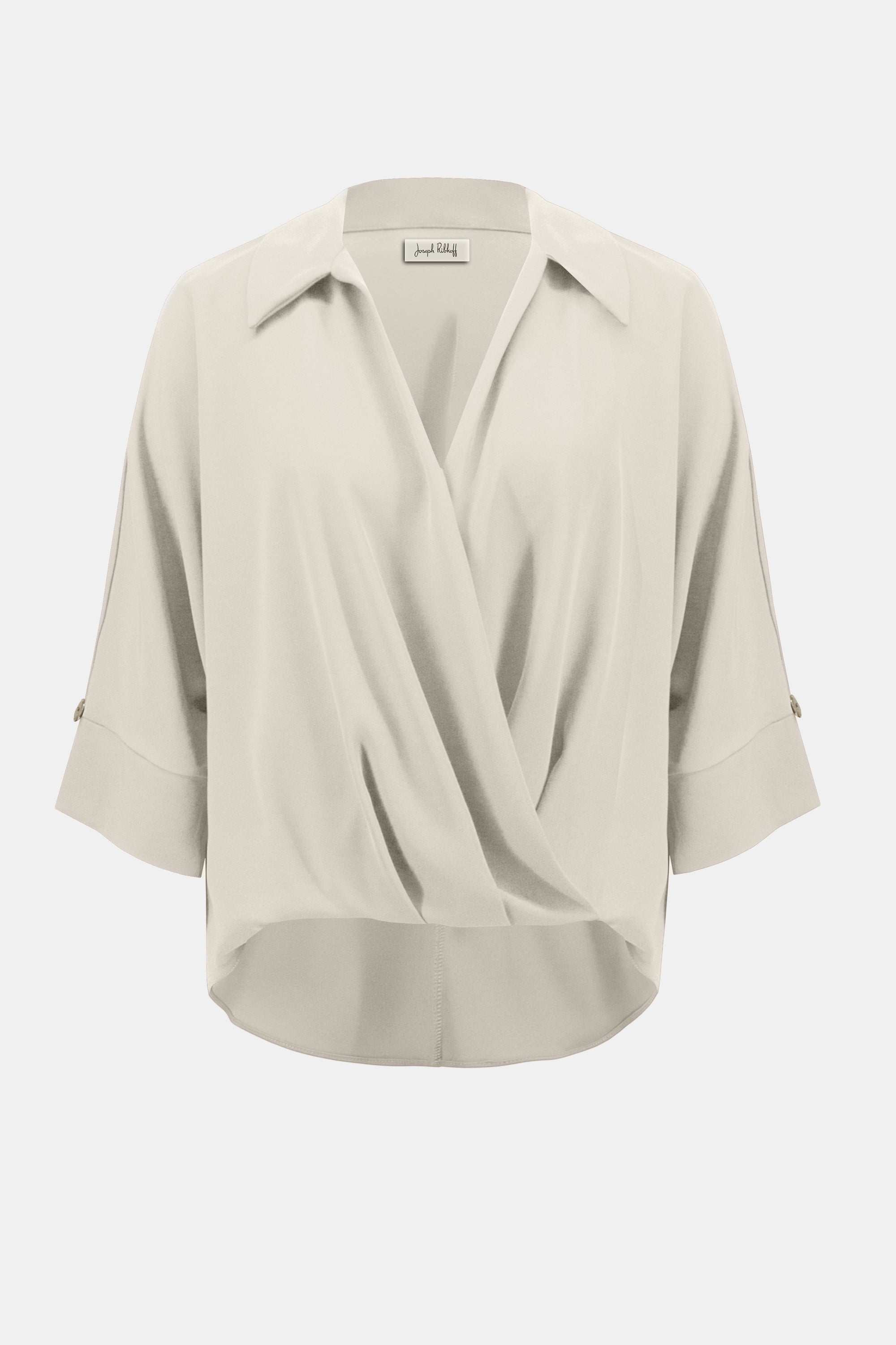 Woven Twill Boxy Wrap Top