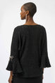Fuzzy Metallic Knit Boxy Top 678