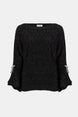 Fuzzy Metallic Knit Boxy Top 678