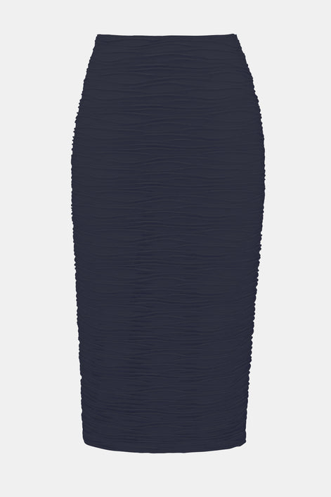 Lurex Cascade Knit Pull-On Pencil Skirt 702