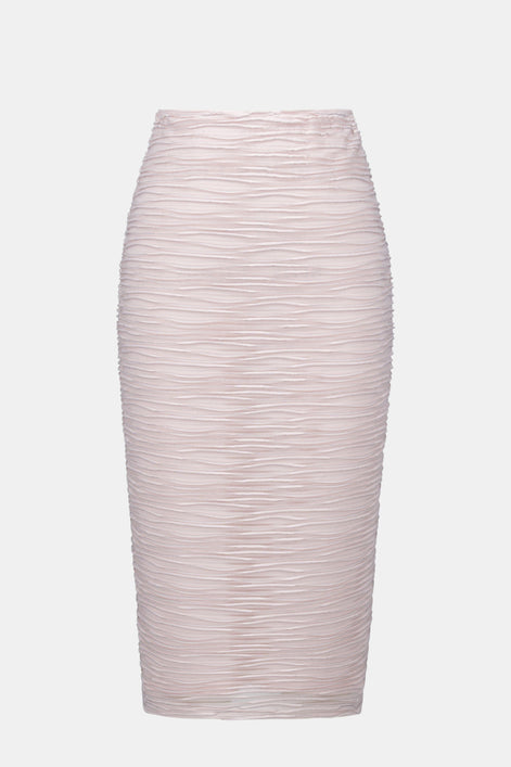 Lurex Cascade Knit Pull-On Pencil Skirt