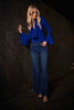 Classic Wide Leg Jeans with Rhinestones
