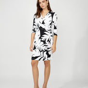 Floral Wrap V-Neck Dress 1598
