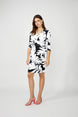 Floral Wrap V-Neck Dress 1598