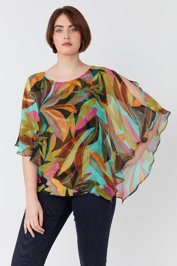 Flowy Sleeveless Floral Pullover