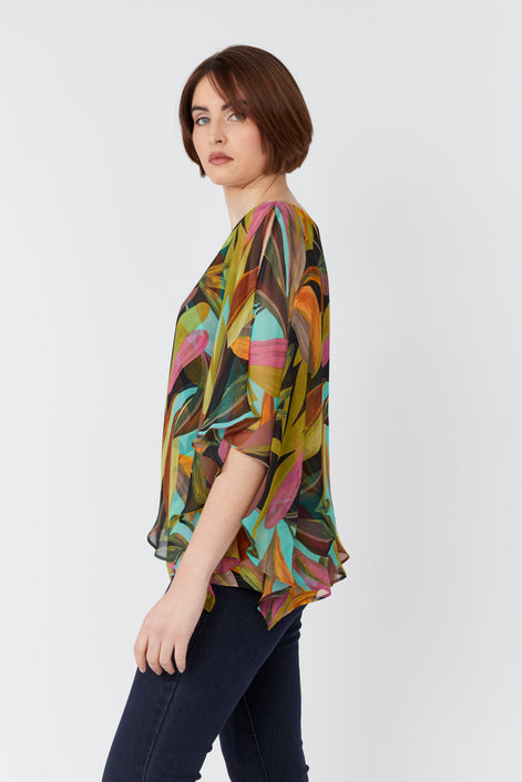 Flowy Sleeveless Floral Pullover