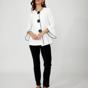Button Jacket With Tulip Sleeves 948