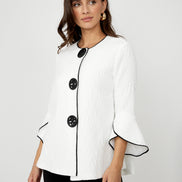 Button Jacket With Tulip Sleeves 948