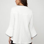 Button Jacket With Tulip Sleeves 948
