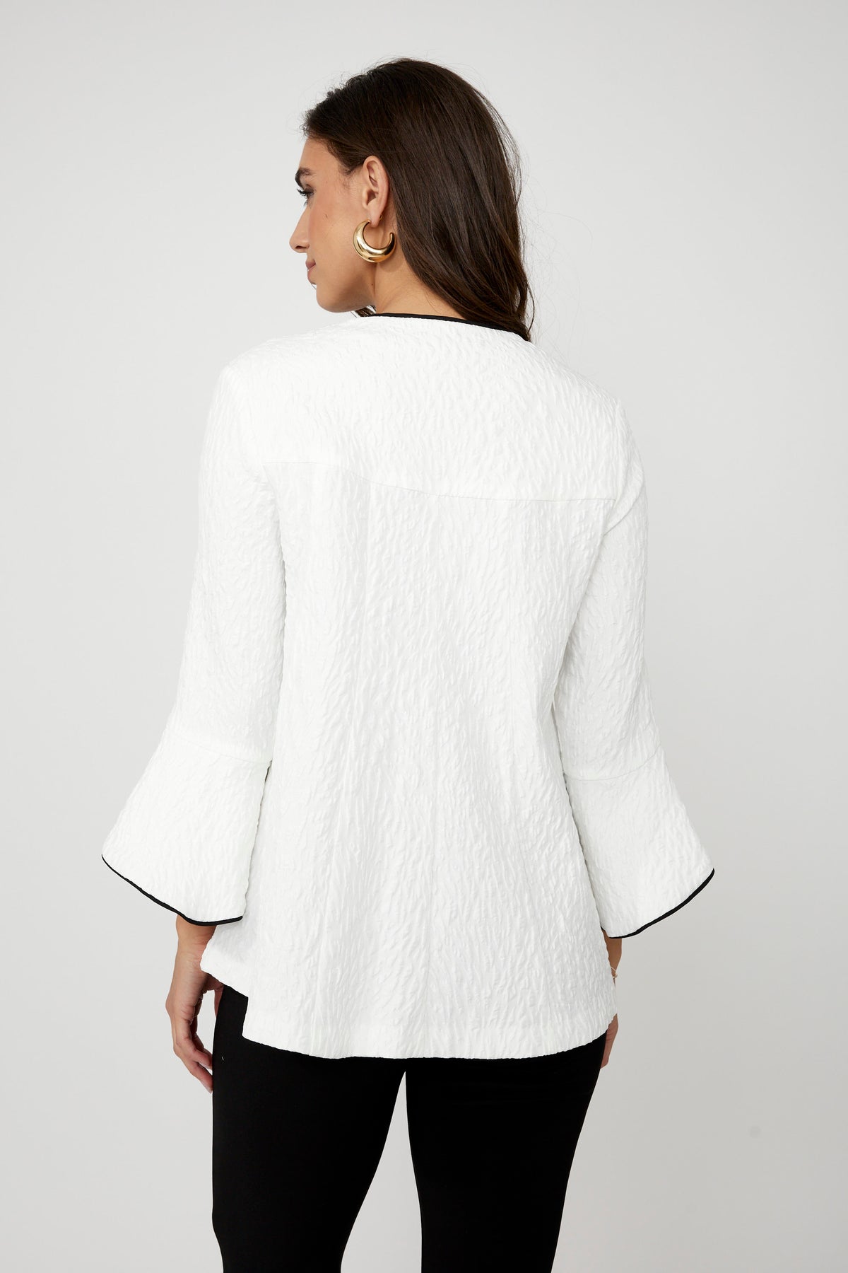 Button Jacket With Tulip Sleeves 948