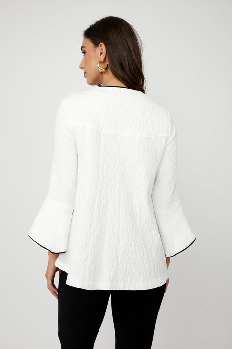 Button Jacket With Tulip Sleeves