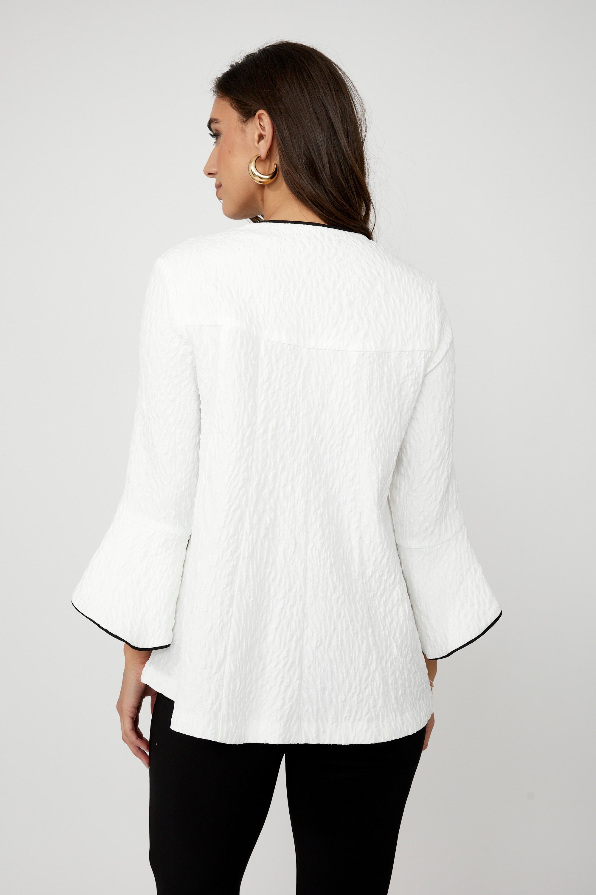 Button Jacket With Tulip Sleeves