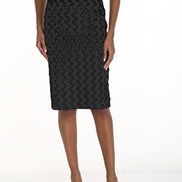 Woven Jacket with Gold Button Closure & Matching Skirt Suit 637