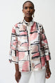 Organza Jacquard Abstract Print Boxy Jacket 752