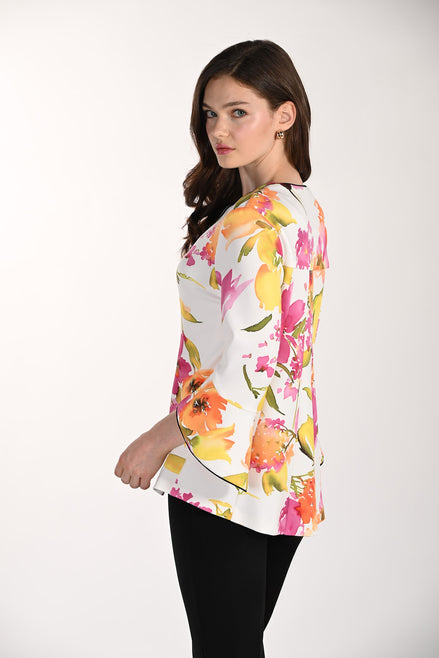 Floral Blazer With Flare Sleeves 829