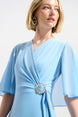 V-neck Wrap Midi Dress 775