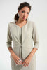 Sparkle Knit Fitted Jacket And Cami Set With Rhinestones Button