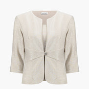 Sparkle Knit Fitted Jacket And Cami Set With Rhinestones Button 696