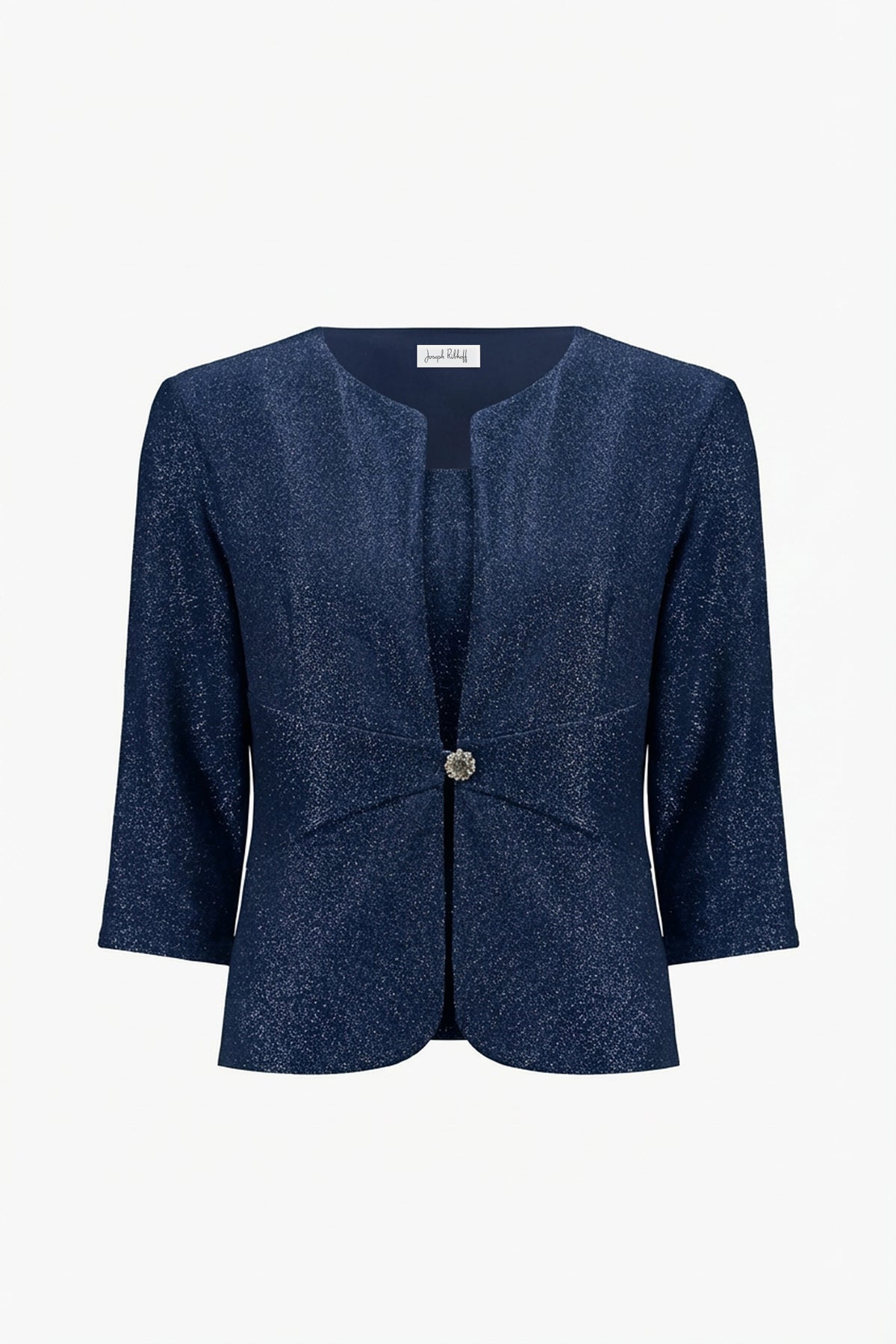 Sparkle Knit Fitted Jacket And Cami Set With Rhinestones Button 696