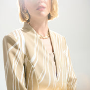 High-Waisted Pencil Skirt with Blazer Twin Set 9001