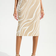 High-Waisted Pencil Skirt with Blazer Twin Set 9001
