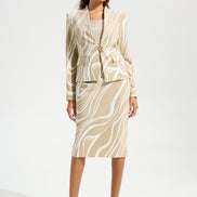 High-Waisted Pencil Skirt with Blazer Twin Set 9001