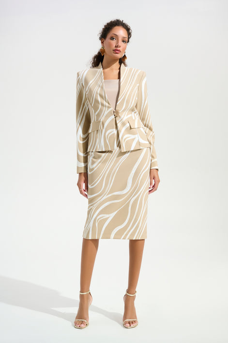 High-waist Pencil Skirt With Embellished Buttons 777