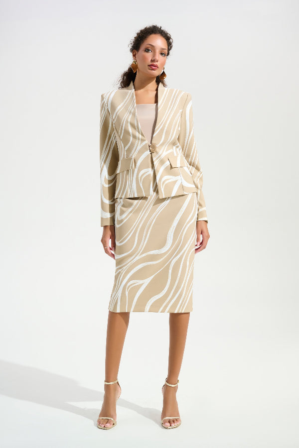 High-Waisted Pencil Skirt with Blazer Twin Set 777