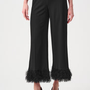 Scuba Crepe Fitted Blazer & Pant Suit With Fringe 9003