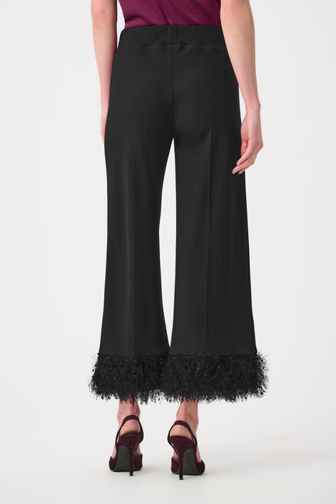 Scuba Crepe Fitted Blazer & Pant Suit With Fringe 827
