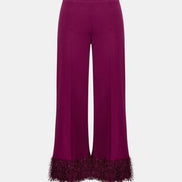 Scuba Crepe Fitted Blazer & Pant Suit With Fringe 9003