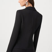 Lux Twill Fitted Blazer With Rhinestone Appliqué 825