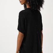 Metallic Knitted T-shirt with Rhinestones 803