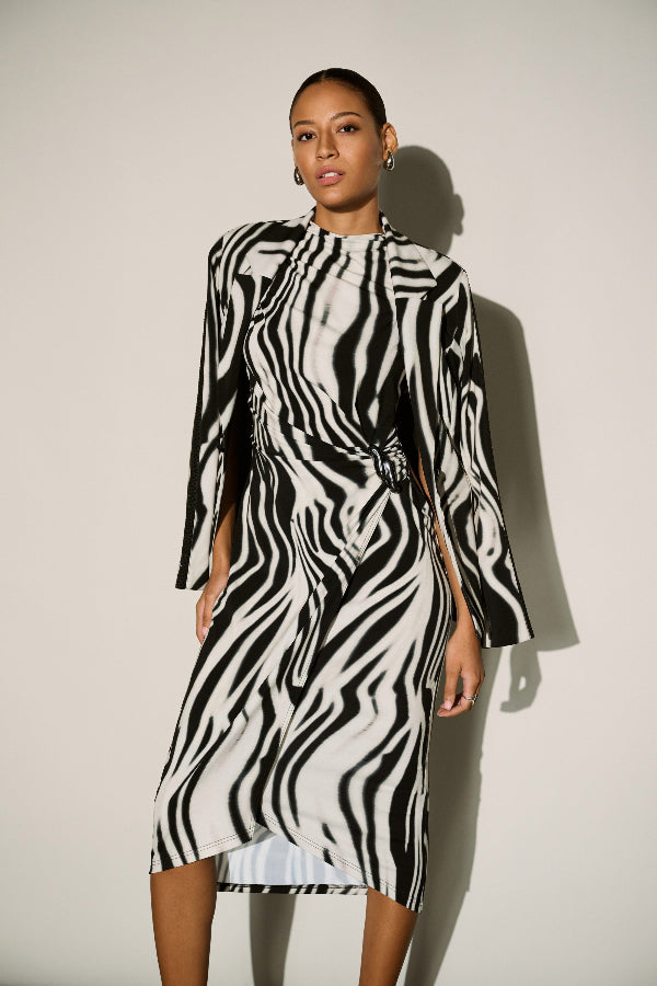 Animal Print Blazer With Rhinestone 859