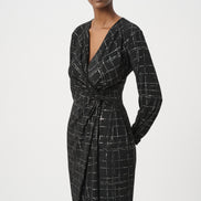 Plaid Wrap Dress 9013
