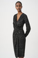 Plaid Wrap Dress 9013