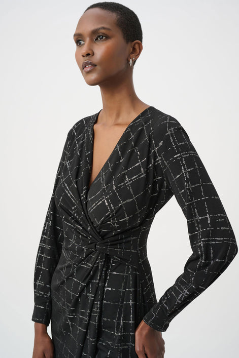 Plaid Wrap Dress 862