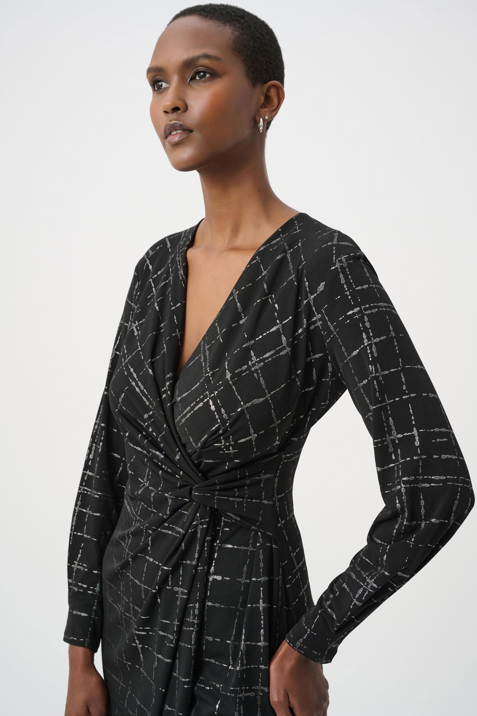 Plaid Wrap Dress 862