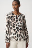 Animal Print Satin Top 842