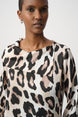 Animal Print Satin Top 842