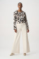 Animal Print Satin Top 842