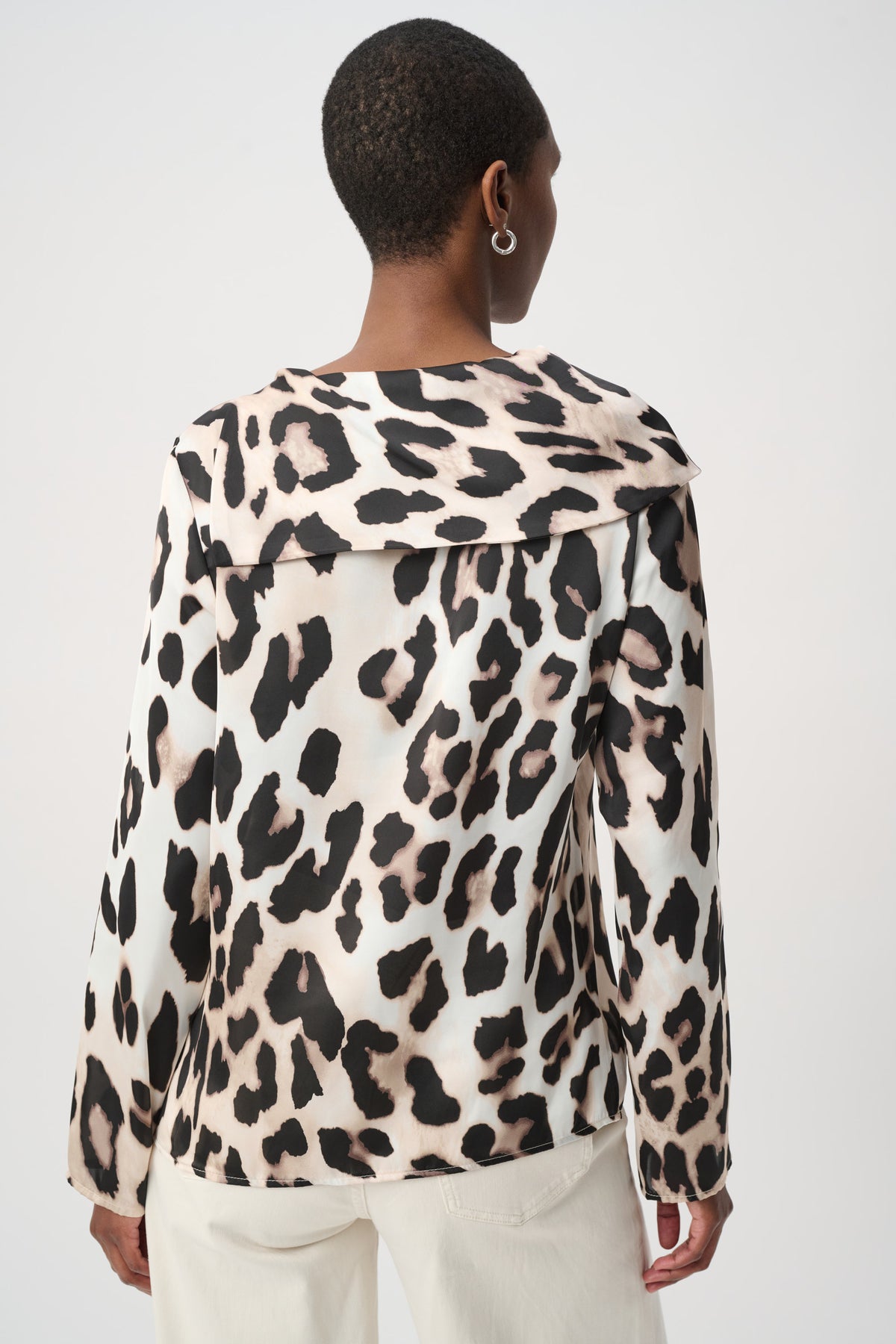 Animal Print Satin Top 842