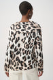 Animal Print Satin Top 842