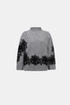 Lace Applique Mock Neck Sweater 9010