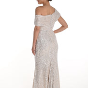 Sequinned Long Knit Dress 779
