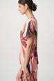 Floral Recycled Satin Asymmetrical Top 868