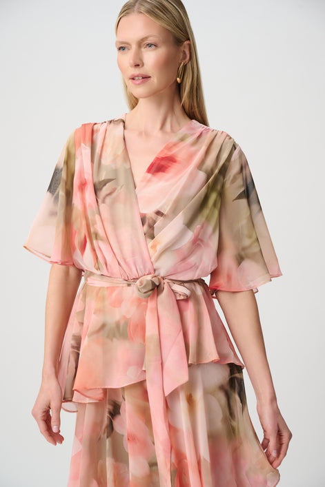 Printed Chiffon Fit & Flare Dress 867