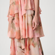 Printed Chiffon Fit & Flare Dress 867