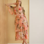 Printed Chiffon Fit & Flare Dress 867