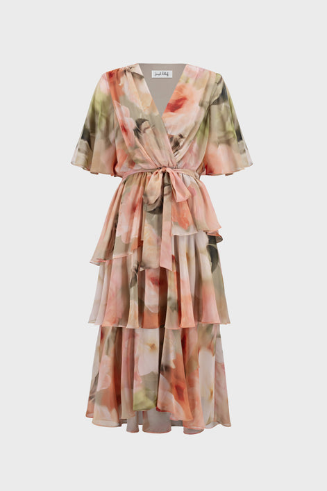 Printed Chiffon Fit & Flare Dress 867